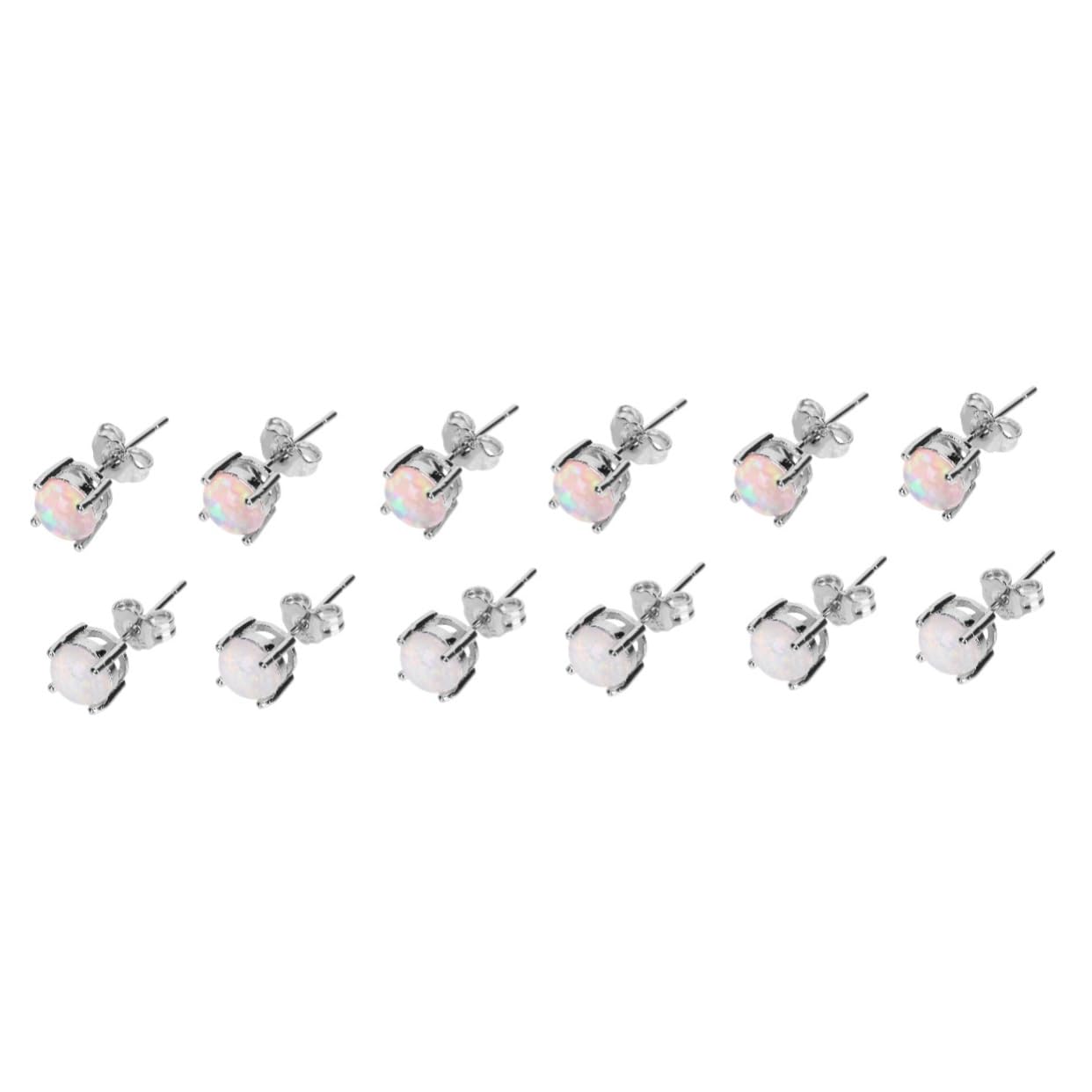 SOIMISS 6 Pares Aretes de ópalo aretes para mujer pendientes de ópalo de mujer pendientes de fiesta rosa estéticos joyas para perforar la oreja cobre