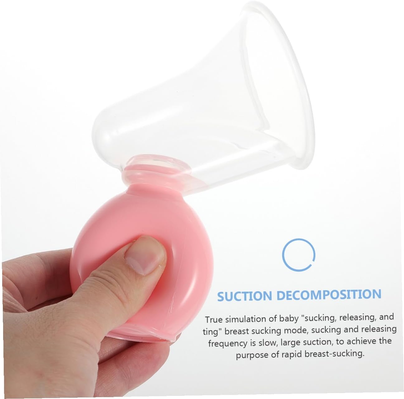 Toyvian Manual Breastmilk Suction Tool 2pcs Portable Breastfeeding Pump for Nursing Moms, Lightweight Hand Pump with Silicone, Easy Milk Expression for Travel and Daily Use