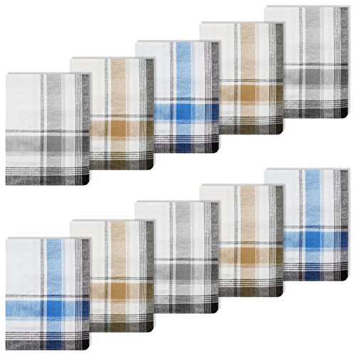 Preisvergleich Produktbild millionen-olly 10 Herren Taschentücher Stofftaschentücher Farbig 100% Baumwolle