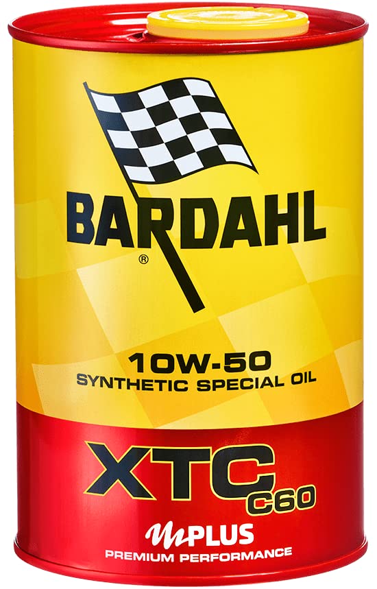 Bardahl Motoröl XTC C60 10W-50 – 100% Synthetisch, 1 Liter, Für Benzin- & Dieselmotoren, Hohe Leistung