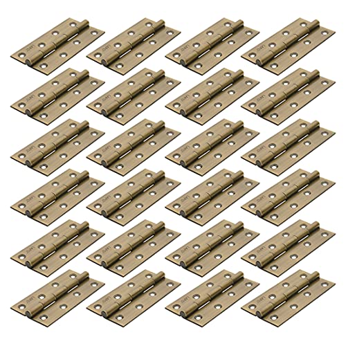 Image of LAPO High-Strength Door Hinges, 4 Inch x 14 Gauge /1.8mm Thickness, Heavy Stainless Steel Kabja, Smooth Action, Compatible with Doors & Wardrobes, 5 Years Warranty, Antique Finish, Pack of 24