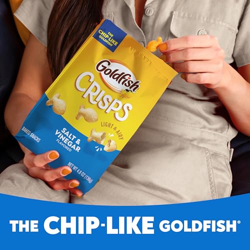 Goldfish Crisps Salt & Vinegar Baked Chip Crackers, 4.8 Oz Bag - image 4