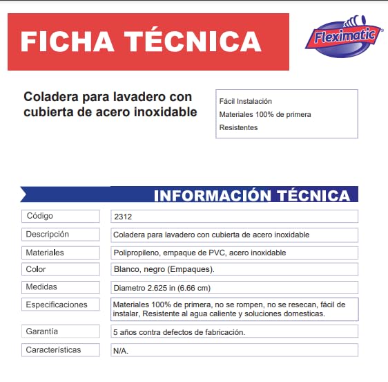 Encuentra reviews de Lavaderos acero inoxidable para comprar online. 41 Imagen adicional