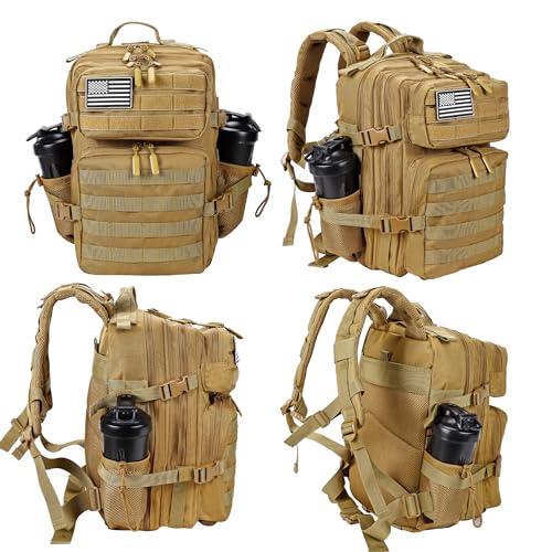 Image of LHI Tactical Military Backpack for Men and Women 25L /35L Army Assault Pack Bag Small Rucksack with Bottle Holder