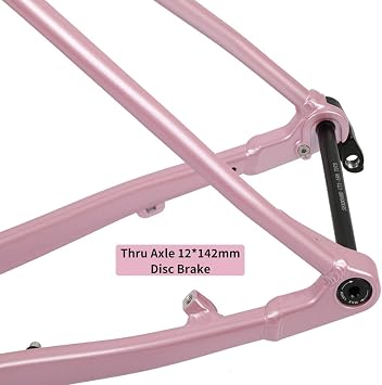 Road Bike Frameset Gravel Bikes Frame 700C Disc Brake Frame Aluminum Alloy Bike Frame 44cm 47cm 50cm 53cm Thru Axle Frame 100/142mm BSA BB68mm(Gloss Black,44cm)