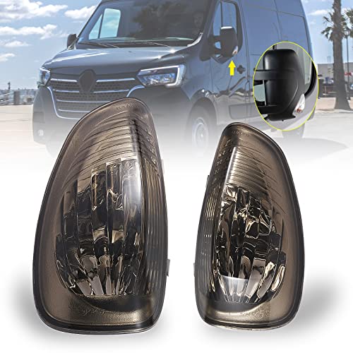 Clignotant latéral Master III défectueux ? Paire de répétiteurs gris pour rétroviseur Movano
