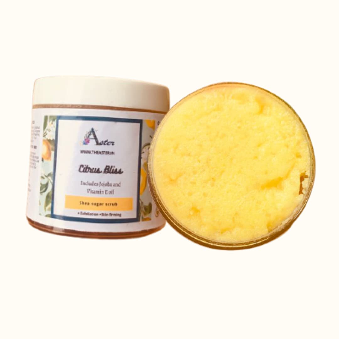 Aster Citrus bliss body scrub, non greasy scrub for glowing skin, Exfoliation, 125 GMS body scrub, No Parabens and sulphate, All skin type-image-28