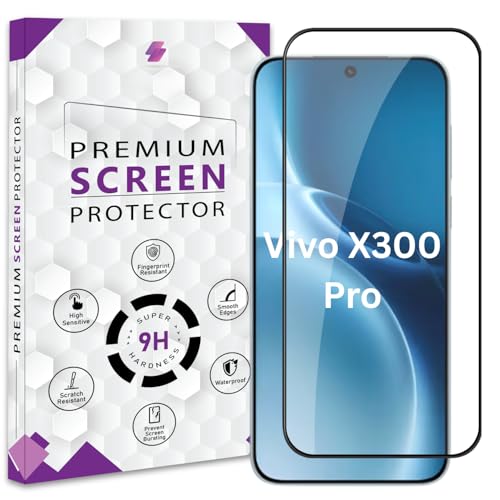 Image of Premium HD+ Tempered Glass Screen Protector Guard For Vivo X300 Pro 5G (6.78 Inch, Pack of 1) | Edge to Edge Coverage With Easy to installation kit