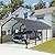 Shintenchi 12x20 FT Carport,Metal Carport with Enhanced Base, Oversized Garage Outdoor Galvanized Shelter,Heavy Duty Carports Canopy for Cars,Boats and Tractors