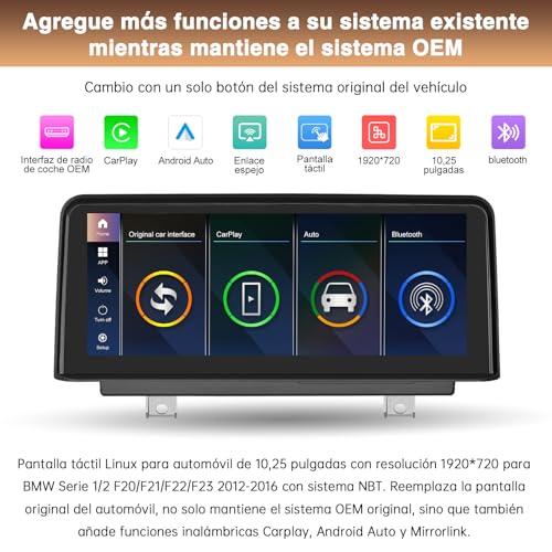Pantalla inalámbrica 10.25 pulgadas para BMW Serie 1 y 2 miniatura 3