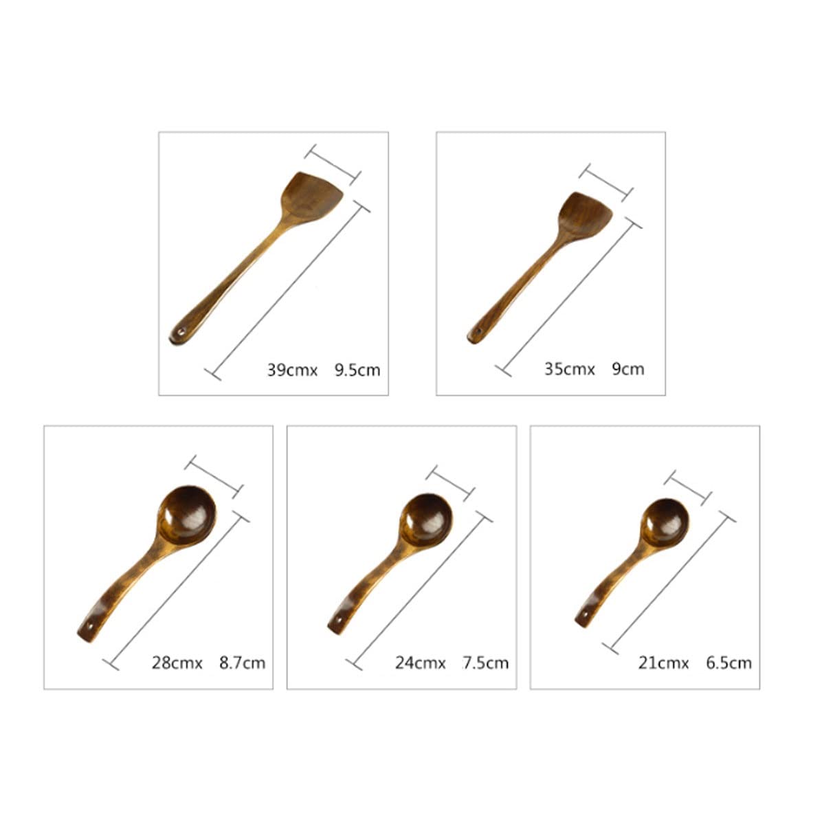 Kochlöffel Spatel Küche Holz Werkzeuge & Gadgets Kochutensilien 5 Stück Sets