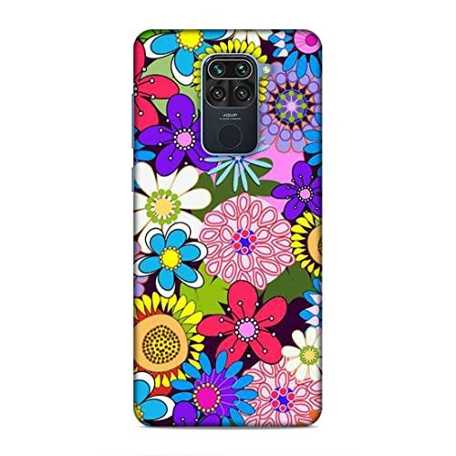 Image of Printed Mobile Back Hard Case Cover for Xiaomi Redmi Note 9 | Multi Flower, Colourful Flower, A-2182