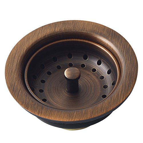 Sinkology K210-Bd1 Angelico 1-Hole Drop-In 33 In. Double Bowl Grid, Drains, And Care Kitchen Sink Kit, 33 Inch, Antique Copper #TOP4