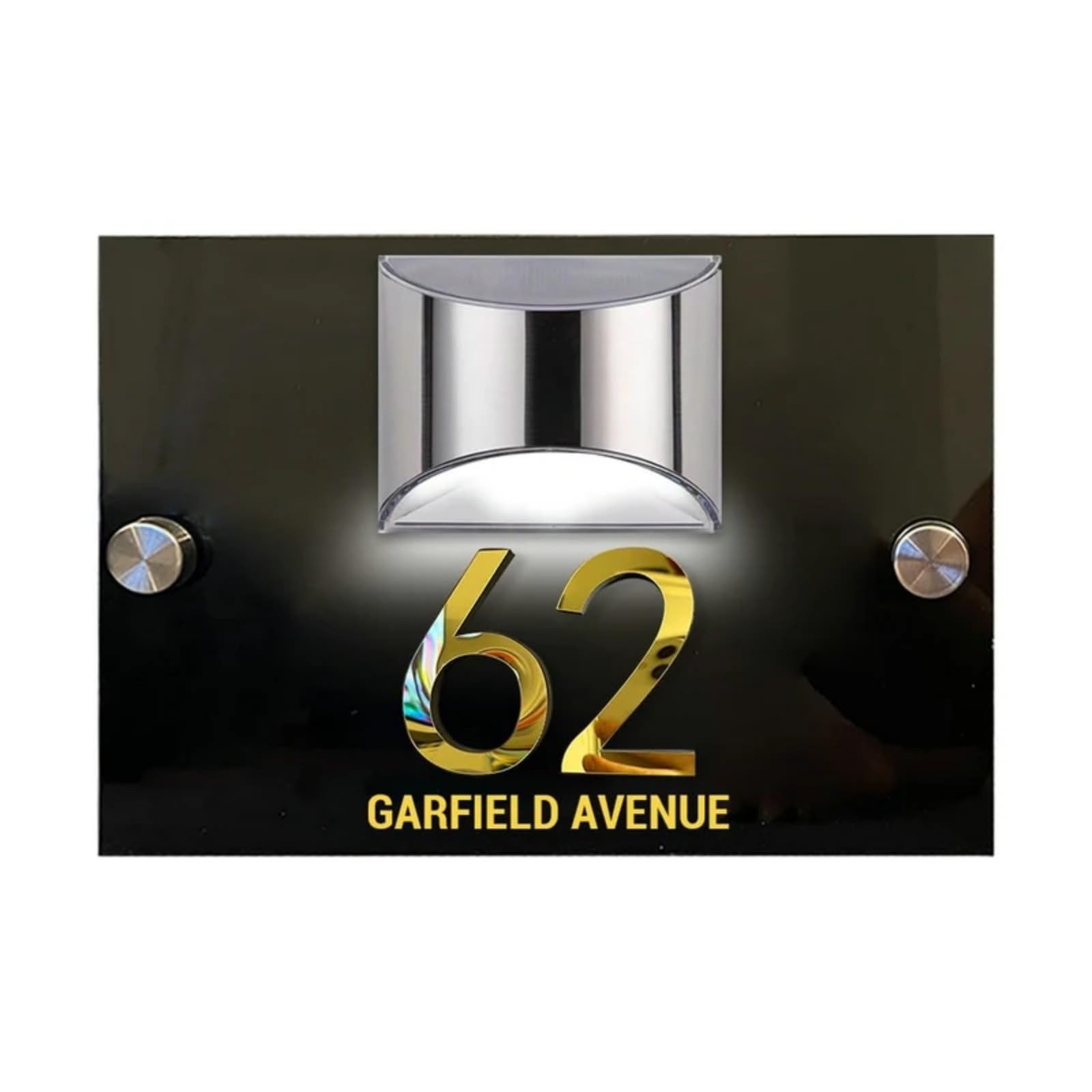 mxn Gepersonaliseerde zonne-3D huisnummerbord aangepaste LED moderne deurplaquette acryl adresplaquette verlicht huisnummer voor buitenverlichting