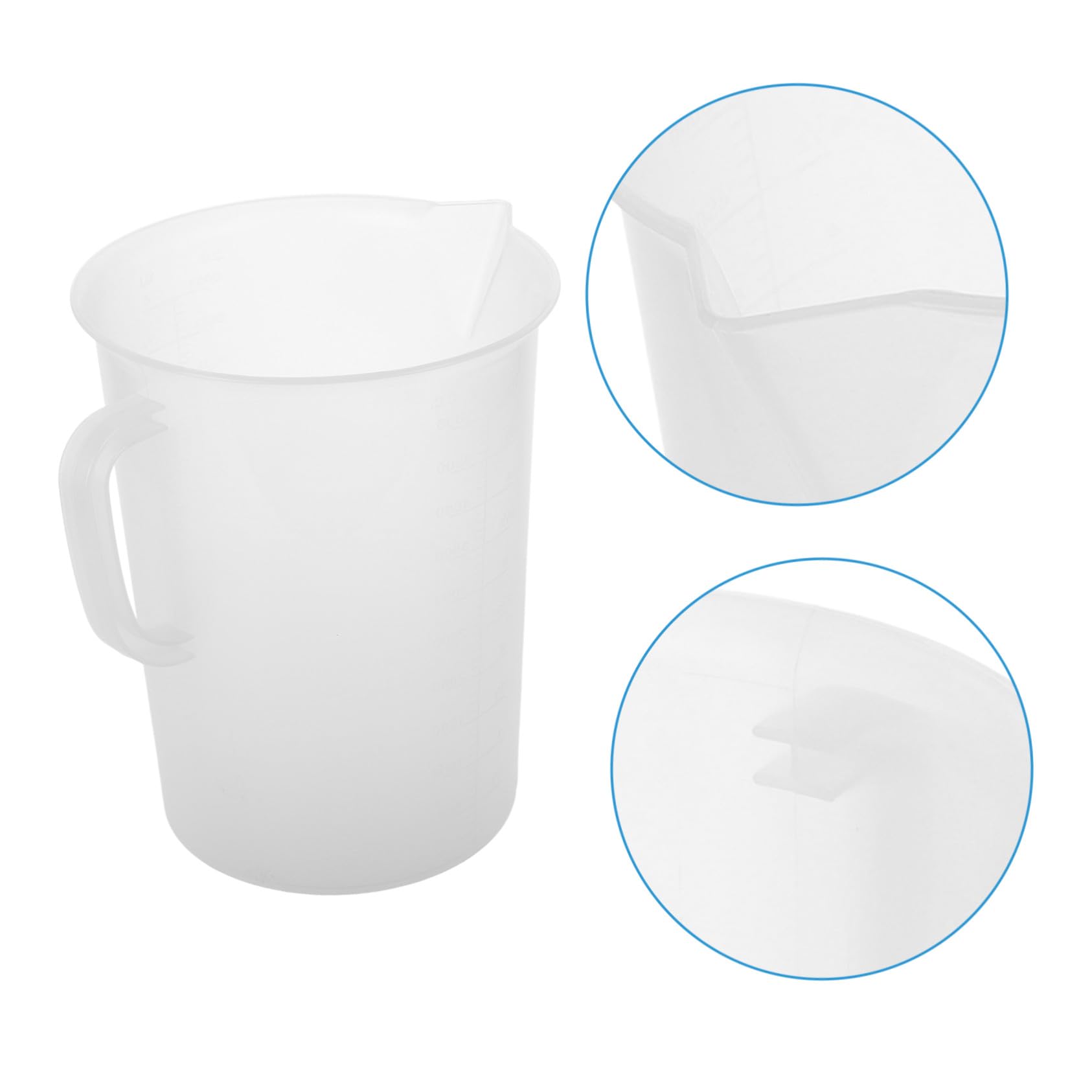 Vaso Medidor Grande De Plástico 5000 Ml Con Asas Para Aceite Motor Graduado Para Taller Mecánico Uso Automotriz Herramienta Precisa De Medición