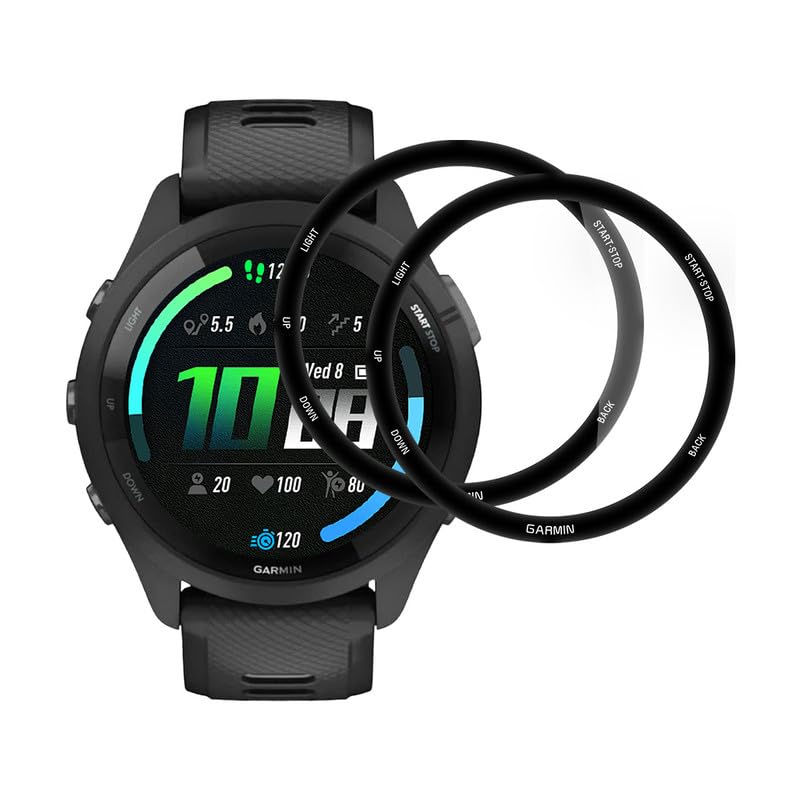 2 Stück Gehärtetem Glas Displayschutzfolie für Garmin Forerunner 265 Panzer,Splitterfest schutzglas für Garmin Forerunner 265 Panzerfolie,Anti-Fingerprint für Garmin Forerunner 265 Schutzglas