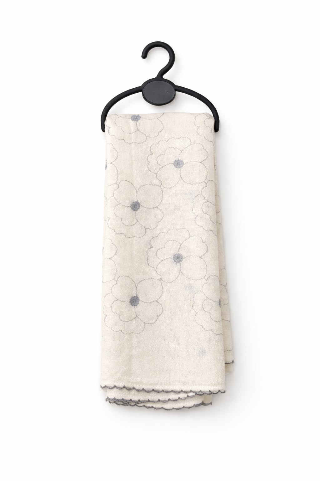 Cotton Thread Work Off-White Scarf with Floral Embroidery-image-37