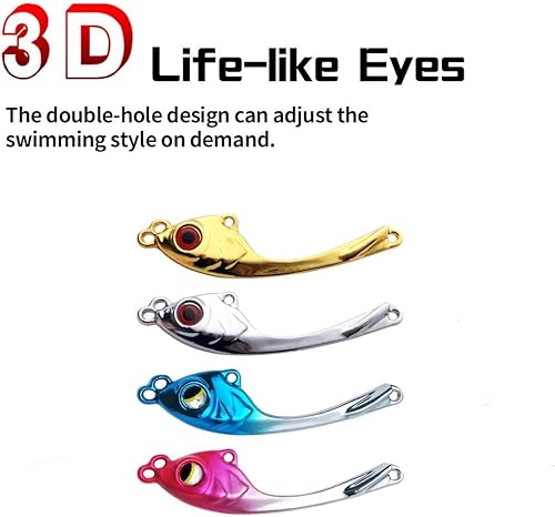 Miniatura 5 de Cebos giratorios de pesca de metal para lubina Walleye Crappie (paquete de 5, 0.18 oz0.25 oz0.35 oz0.53 oz0.71 oz), señuelos de pesca de trucha,