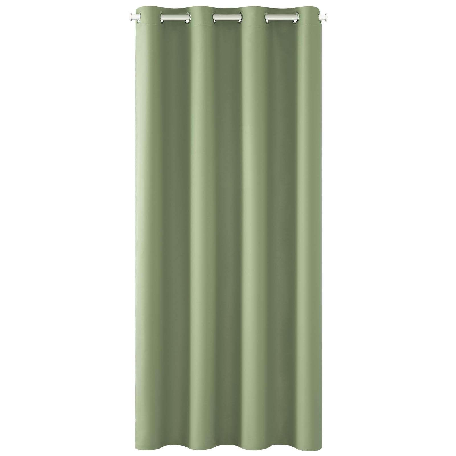 Topfinel Curtain, Blackout, Room Divider Curtain, Insulation, Width 39.4 Inches (100 cm), Length 70.9 Inches (180 cm), 1 Piece, Green, Grommet Type, Room Divider, Privacy Screen, Entrance, Kitchen