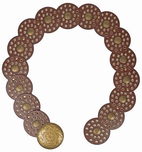 Women Wide Western Disc Belt Cowgirl Boho-Concho Leather Belts for Jeans Dress 7