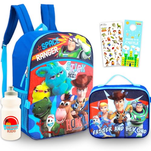 Toy Story Backpack with Lunch Box Set - Bundle with 16