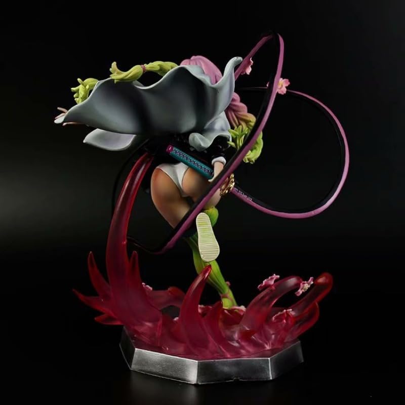 REOZIGN Kanroji Mitsuri Figure, Combatiente Kanroji Mitsuri Figuras de anime 22 cm / 8,7 pulgadas PVC estatuas coleccionables para los fanáticos del anime Regalos