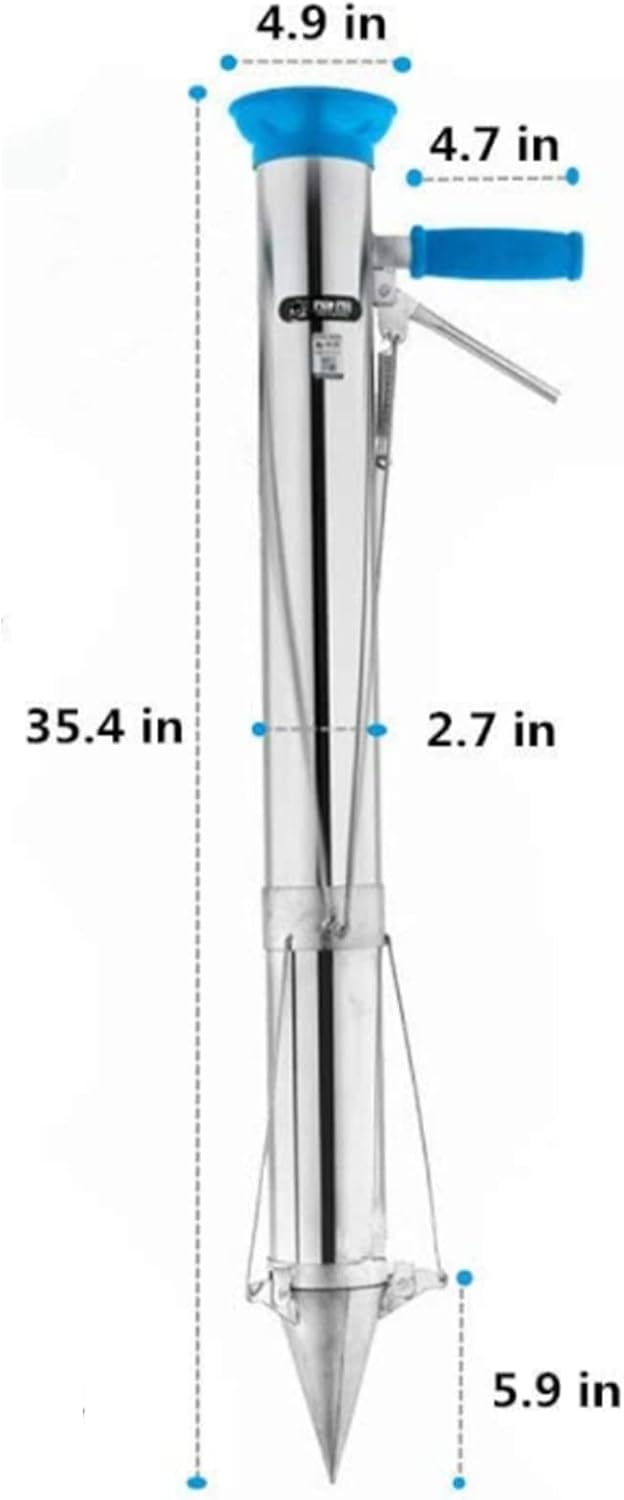 Garden Long Handled Bulb Planter Tools and Vegetable Seedling Tool Manual Plant Transplanter Multi-Functional for Greens Onion Radish Beets Lettuce