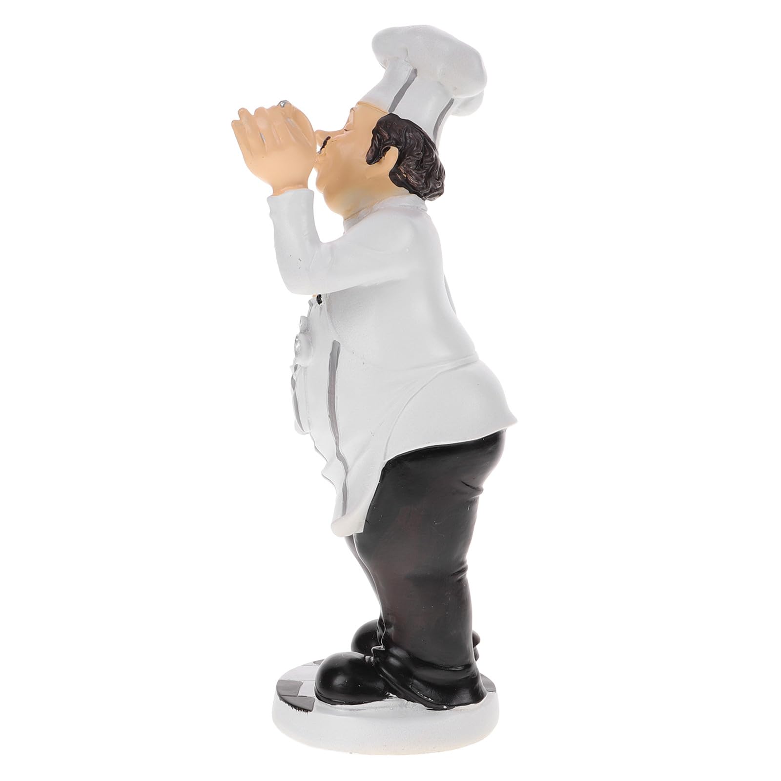 Abaodam Statuetta in Resina Mini Chef Europeo Ornamento da Chef per Decorazione Cucina Casa Ristorante e Bar Scultura da Tavolo Stabile e Divertente per Regali