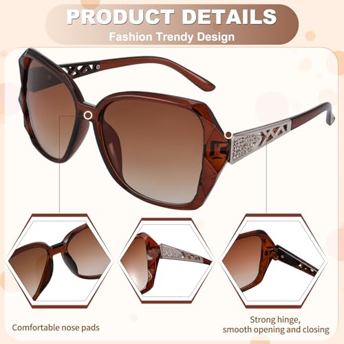 Image of Women Oversized Sunglasses UV400 Protection Lens Sun Glasses