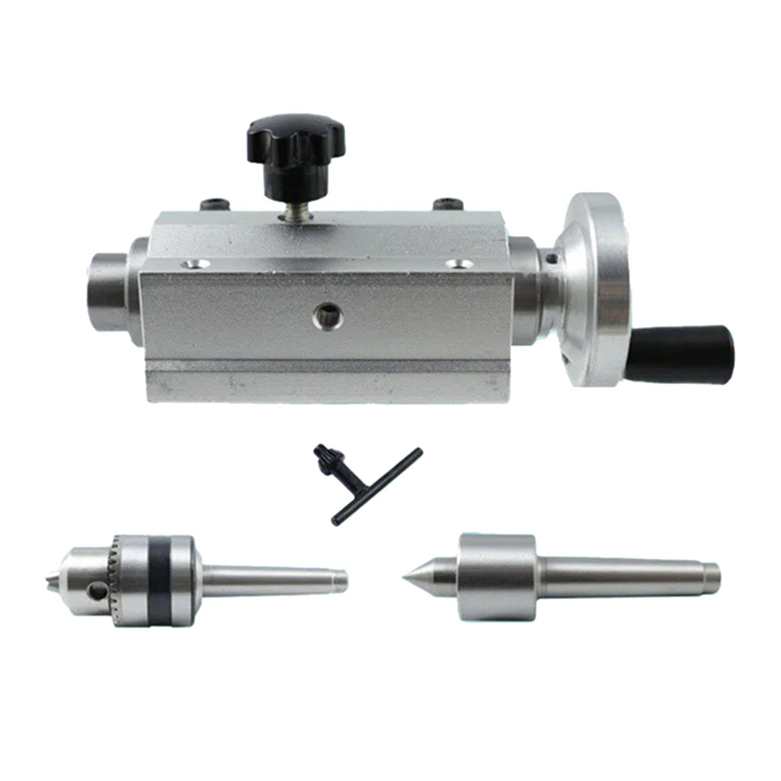 Drill Tailstock B12 Beadmaschine Revolving Centre Mini Drehbank Zubehör Aluminiumlegierung für Heimwerkstatt
