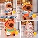Kireidane Capybara Plush Clothes & Accessories Set, 12 Pcs of Stuffed Animal Clothes for 12 in Capybara Plush Toys Dress Up (Yellow)