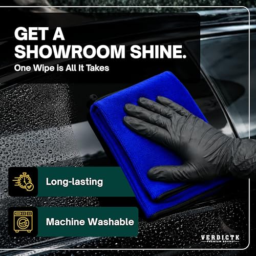 Image of RBORA Microfiber Cloth for Car Cleaning & Bike Cleaning, Ultra Soft Scratch-Free Car Cleaning Clothes, Highly Absorbent Detailing Towel for Cars, Bikes, Glass & Dashboard