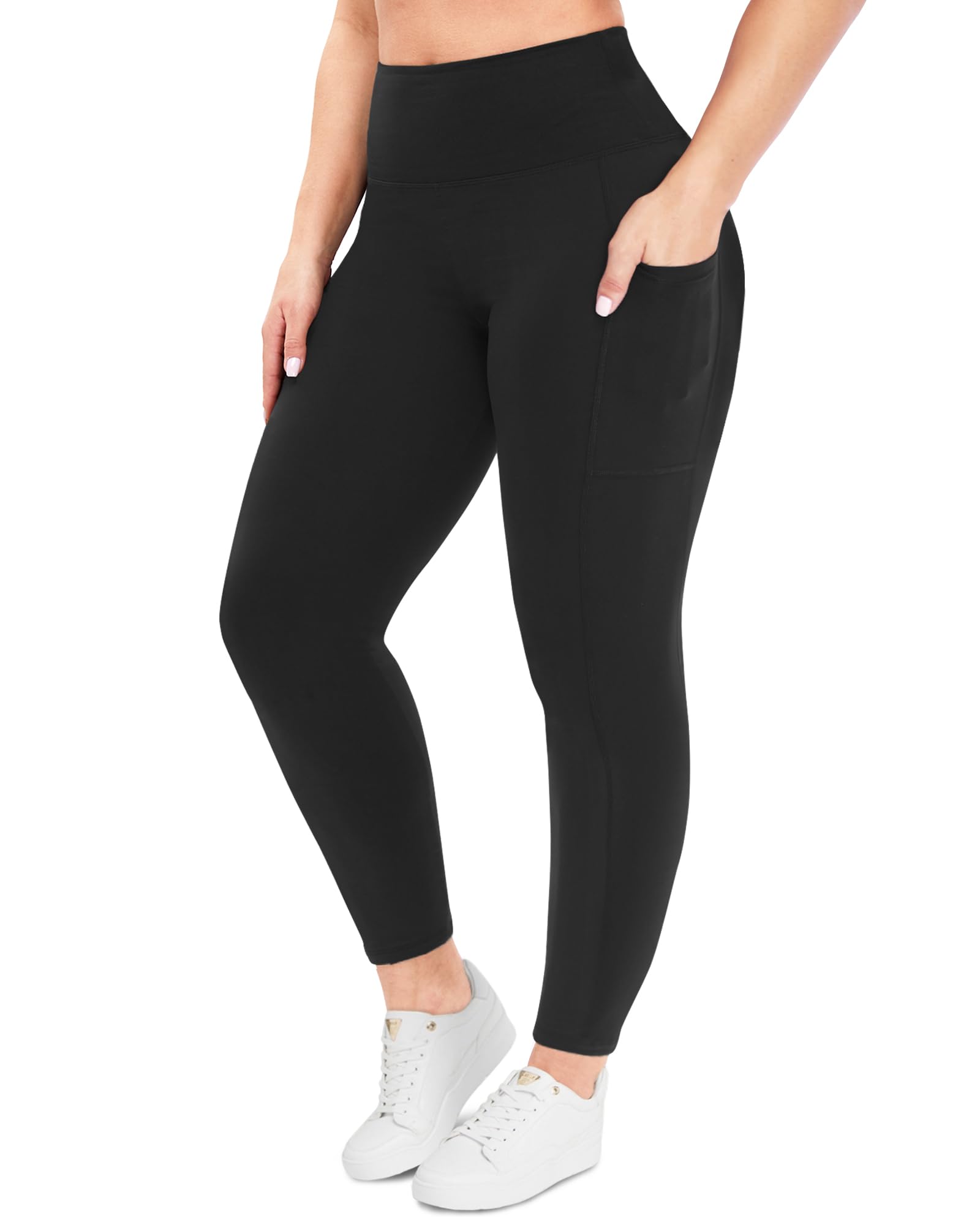 NexiEpoch Leggings for Women Plus Size-High Waisted L-XL-6XL Tummy Control Soft Yoga Pants for Workout Running