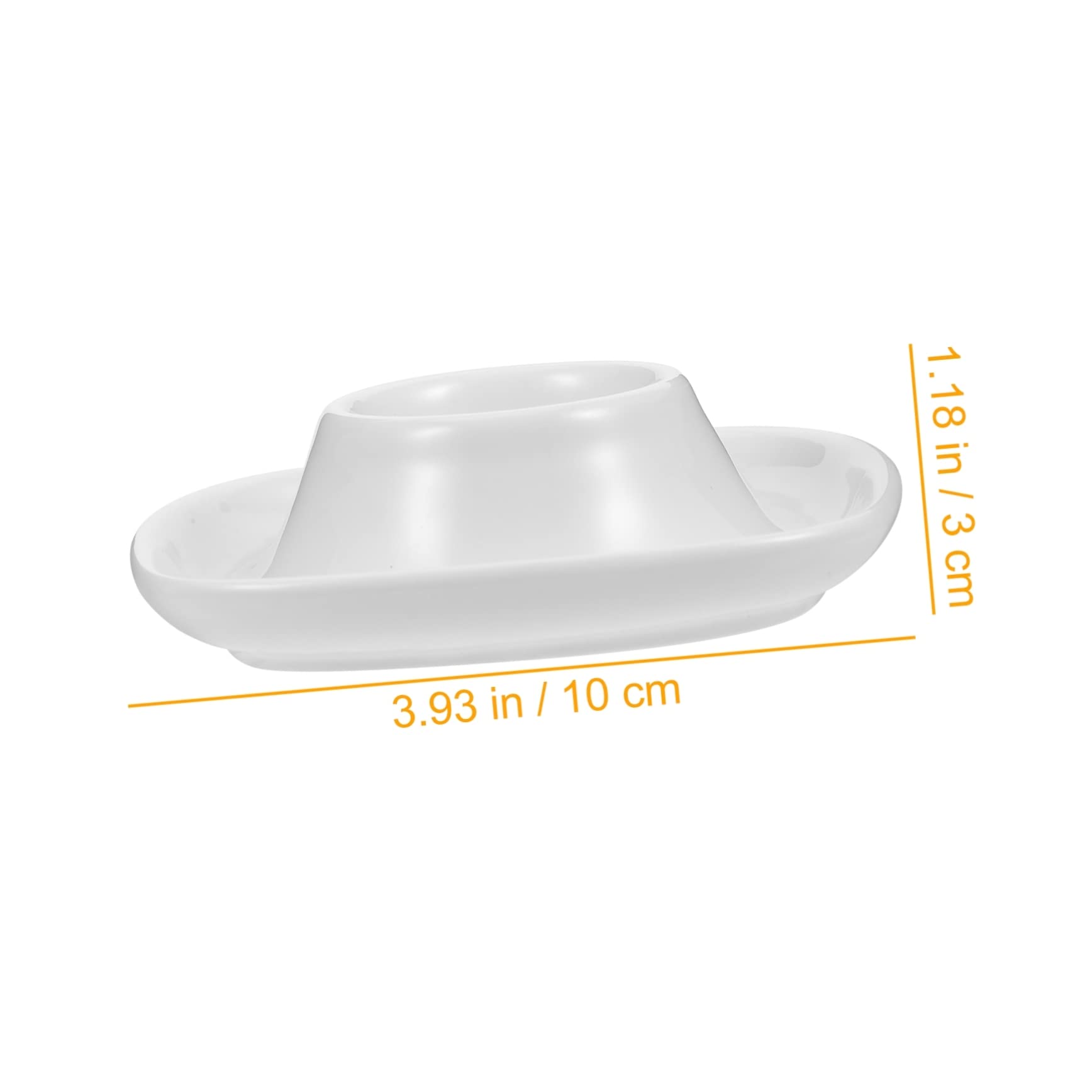 Unomor 1 Set 2pcs Ceramic Egg Tray Easter Egg Stand Hard Boiled Egg Cup Egg Poacher Cups Porcelain Egg Cups Egg Cup Tray Egg Stands Egg Topper Soft Boiled Egg Cups Soft Egg Ceramics White
