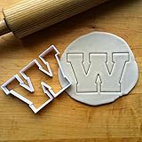 Sweet Prints Inc Varsity Letter W Cookie Cutter - Dishwasher Safe (4" tall by 6.25" wide) Sweet Prints Inc Varsity Letter W Cookie Cutter - Dishwasher Safe (4" tall by 6.25" wide)