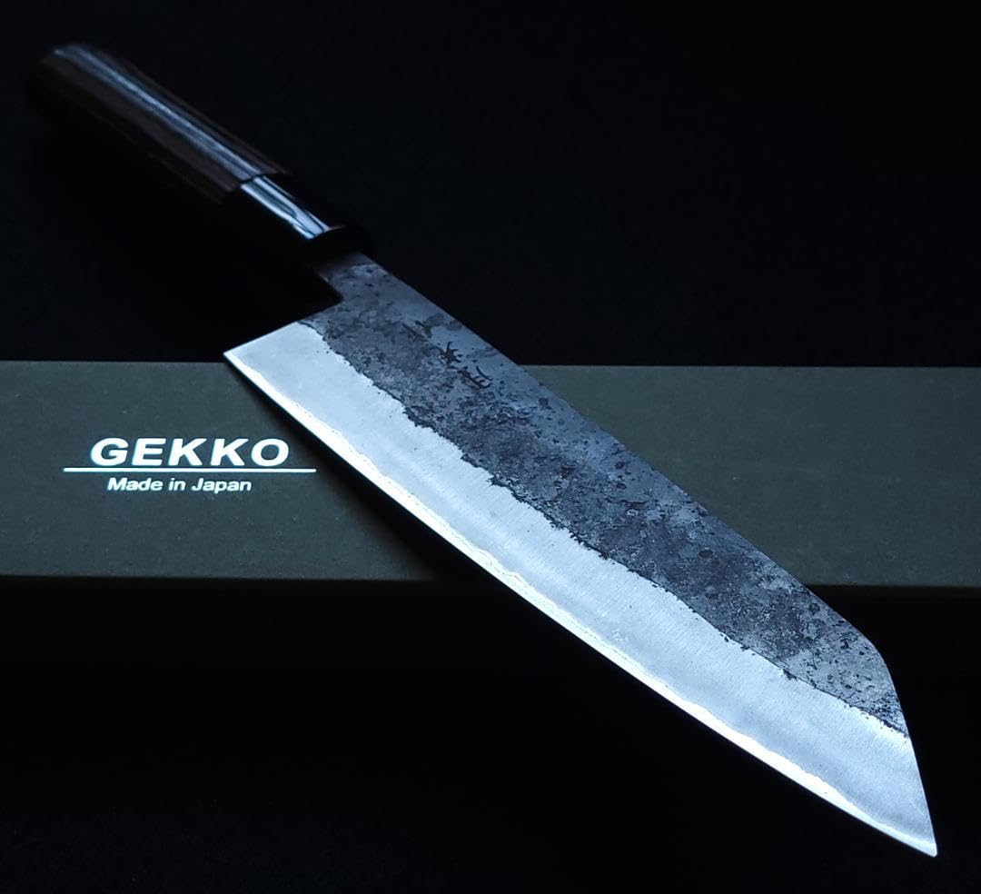 現品 青紙1号 要る 黒打 万能包丁 180㎜ #8029 焼栗柄