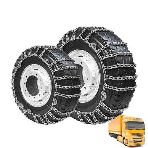 YAGOLD Set of 2 Tire Chains for Trucks 2pcs Snow Chains for Trucks Snow Chains for Car Tires Anti-Skid Thickening Tire Chains Winter Car Accessories No Jack Required 2pcs 7.00-16 2pcs 315/80R22.5