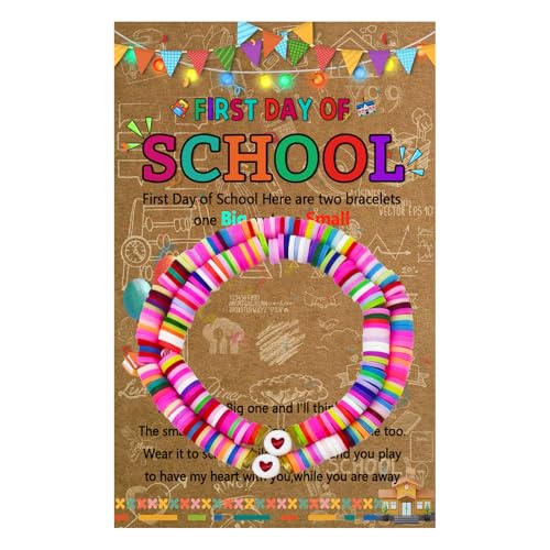 Back to School Bracelet Mommy and Me First Day of School Bracelet Adjustable Woven Rope Back to School Bracelets First Day of School Gift