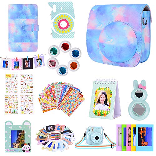 70% Off Discount Bsuuy Instax Mini 9 Camera Accessories for FujiFilm Instax Mini 9 8 8+ Camera with Mini 9 Case/Album/Selfie Lens/Filters/Wall Hang Frames/Camera Sticker/Shoulder Strap （12 in 1 Symphony）