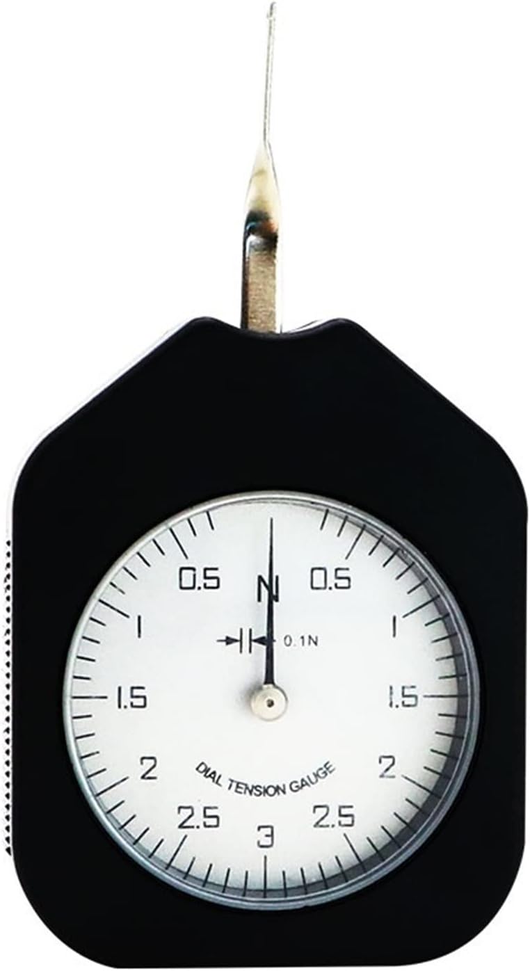 Digital Force Gauge,Dynamometer, Dial Tension Gauge Force Meter Single Pointer Portable Tension Pressure widely used in electronics,building hardware,texti(5N)