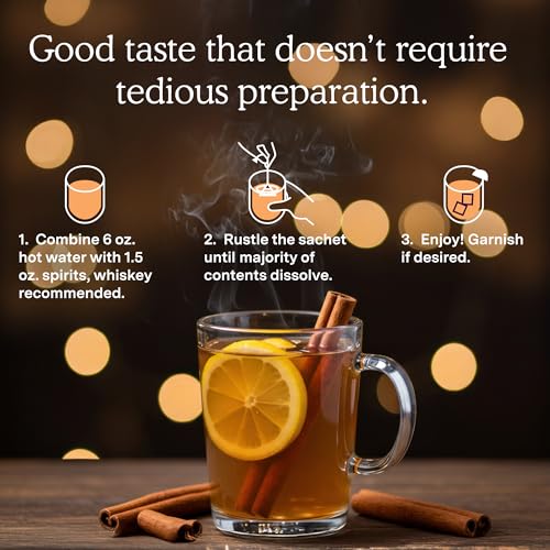 Image of SAYSO Hot Toddy Gift Box | Includes Dehydrated Lemon Slices for Garnish | Craft Cocktail or Mocktail in 1 Min, Just Add Water + Spirits