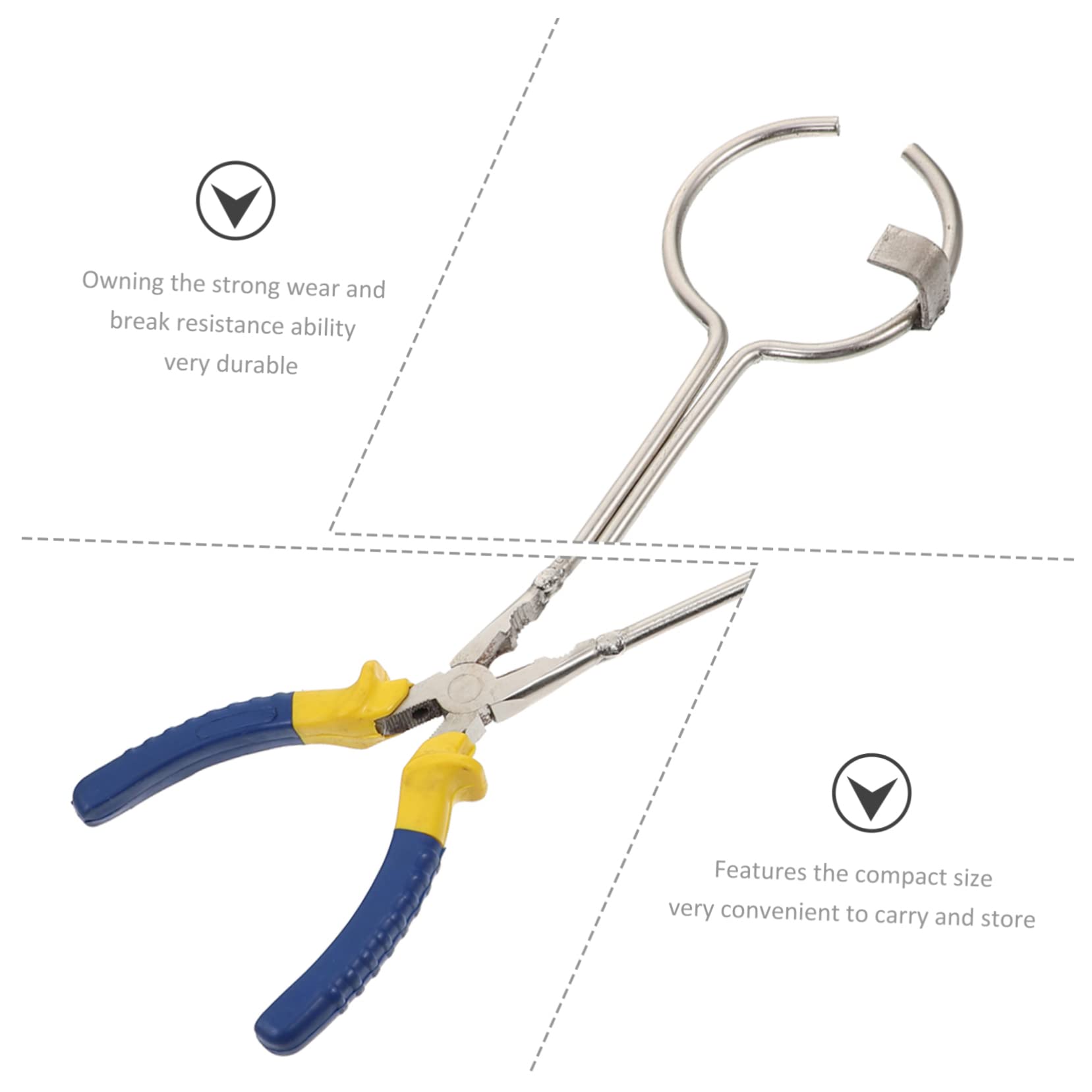Tiegelzange für Goldschmelzöfen, Kreisförmig, Silber
