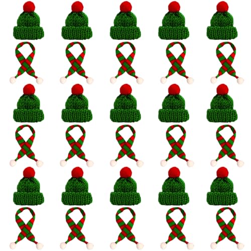 Kleine Weihnachtsmützen 23 Scinzene 30 Stück Mini Weihnachtsmützen, Kleine Weihnachtsmützen,...