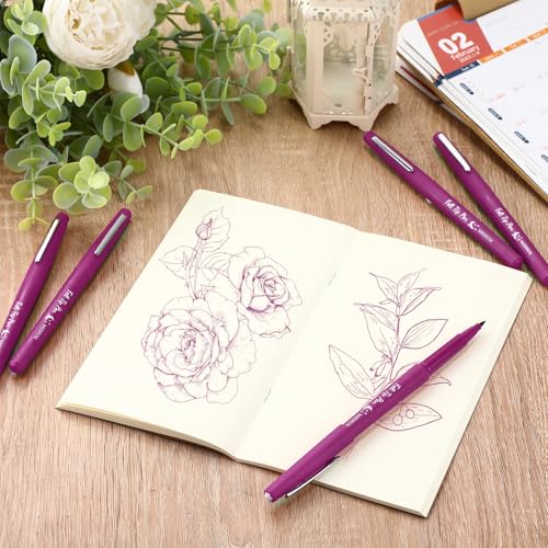 Image of Fuyoooo 36 Pcs Pink Felt Tip Pens Bulk, Quick Dry, 0.7 mm Medium Point