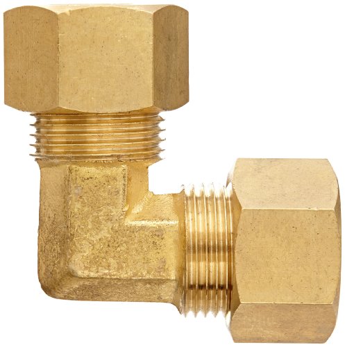 Anderson Metals 50065-08 Brass Compression Tube Fitting, 90 Degree Elbow thumb #1