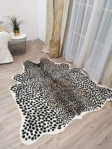 Yingda1992 Leopard Area Rug Animals Printed Hide Mats Faux Fur Cowhide Skin Carpet For Home Office thumb #8