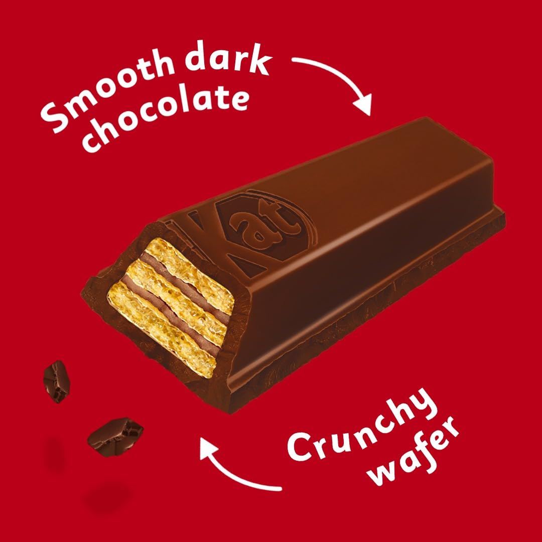KITKAT Dark Wafer ricoperto di Cioccolato Fondente, 24 Snack da 41,5g (996g)