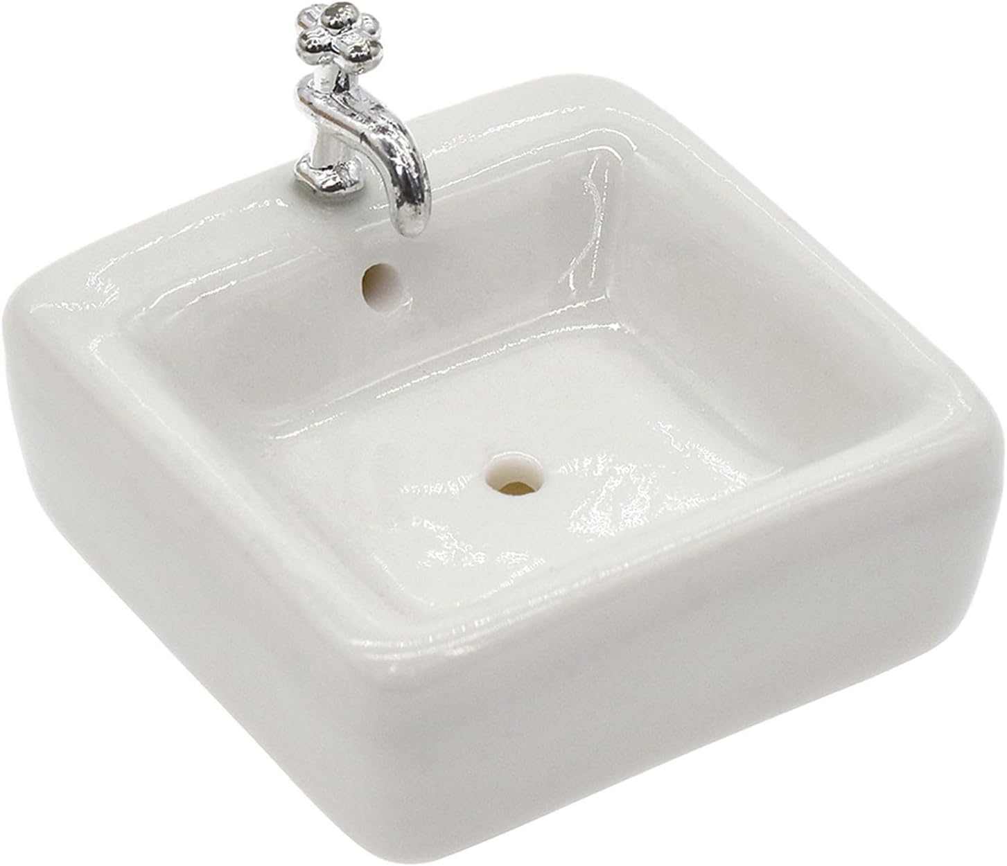 Dollhouse Wash Basin Wide Application Exquisite 1:12 Scale Doll House Furniture Sink for Entertainment Square, Furniture, Decorations