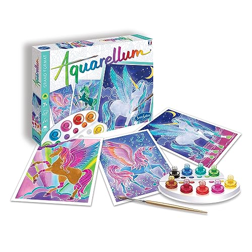 SentoSphère - AQUARELLUM - PEGASES - Kit peinture - Peinture Aquarellable Magique - A partir de 7 ans - fabriqué...