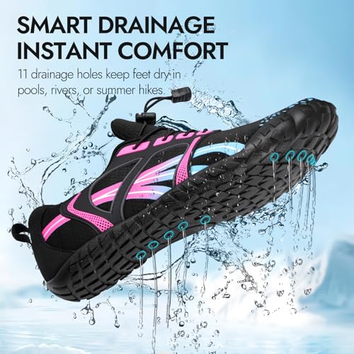 Image of ATHMILE Barefoot Water Shoes Women Men Wide Non Slip Aqua Beach River Pool